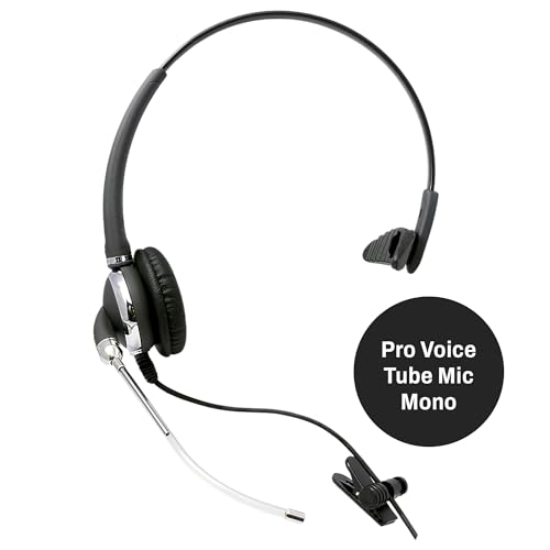 INNOTALK Cisco Phone Headset, Pro Voice Tube Mic Wired Headset with QD Sturdy 9 Ft. Cord Pigtail Adapter, Wired Headphones, Cost Effective Corded Headset - size: VoiceTube-Mono