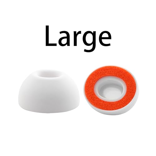 Replacement Foam Ear Tips for AirPods Pro 3 Silicone Shield (L) | Ultimate Comfort, 3 Pairs (White, Large) - size: Large