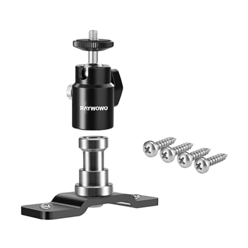 T-Shape Camera Wall Mount with 1/4" Screw and 5/8" Stud | Adjustable metal bracket for wall or ceiling use with cameras, monitors, speakers, CCTV, lights and VR base stations. - style: T Shape Wall Mount