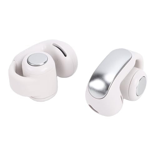 Cryfokt Bluetooth 5.3 Earbuds, Secure Fit Wireless Sports Earbuds IPX5 with Charging Case for Running Sports Meetings (Gray White) - color: Gray White