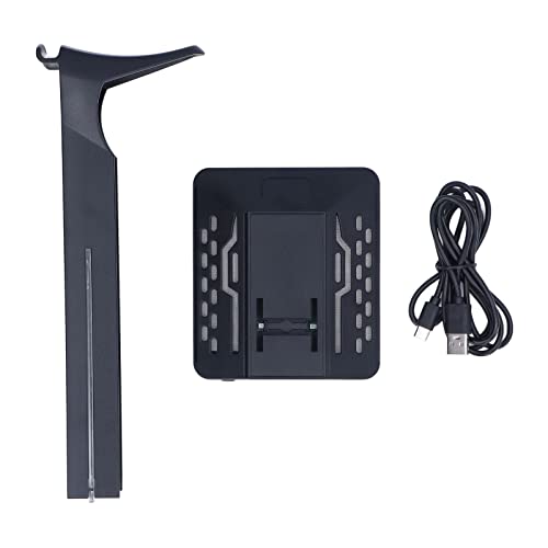Headphone Stand with RGB Light, Dual USB 2.0 Ports Headset Stand, Stable Gaming Headset Holder with Non Slip Rubber Pad Desk Earphone Hanger for PC Gamers, 10.5x4.8x4.1in