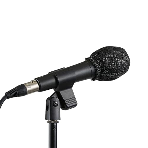 Foraineam 800 Pcs Microphone Cover Disposable Non-Woven Mic Covers Individually Wrapped Microphone Windscreen Protective Cap with Elastic Band for KTV, Karaoke, Recording Studio, News Interview