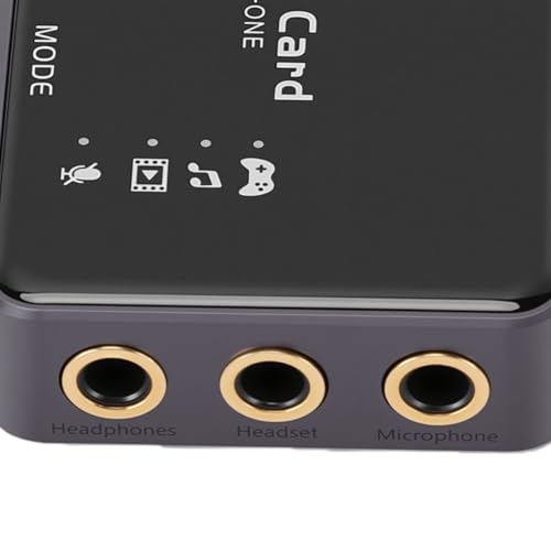 Cuifati USB External Sound Card, 192kHz 32bit DAC Virtual 7.1 Surround Sound for Gaming PC, with 3.5mm Headphone Jack and 24dB Audio Boost