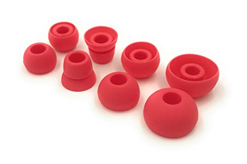Siren Red Replacement Earbud Tips for Beats Powerbeats3 Wireless in Ear Headphones - Small, Medium, Large, and Double Flange (Siren Red) - color: Siren Red