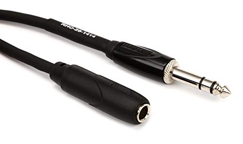 Roland Black Series Headphone Extension Cable, 1/4-Inch TRS Male to Female, 25-Feet (RHC-25-1414) - style: 1/4" TRS Male to Female