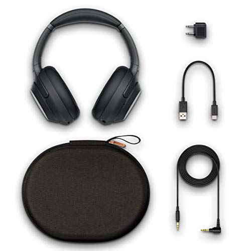 Sony WH1000XM3 Noise Cancelling Headphones, Wireless Bluetooth Over the Ear Headset – Black (2018 Version) - color: Black