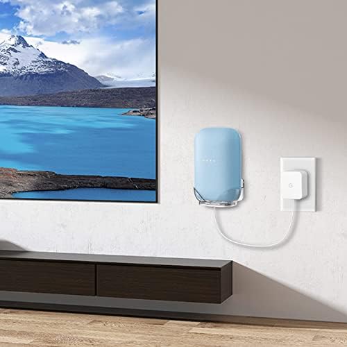 LeongLzt Ouligei Google Nest Audio Speaker Wall Mount/Bracket, in-Built Cable Management System & Easy Installation Speaker Holder Shelf Stand - Elegant & Durable Space Saving Accessory - color: CLEAR