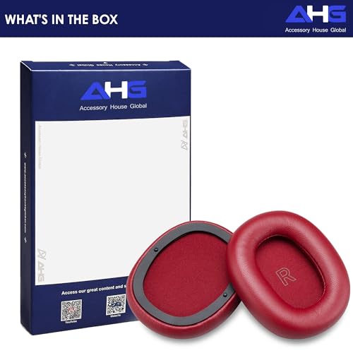 AHG Accessory House Global Upgraded Replacement Beoplay h95 Ear Pads Cushions Compatible with Bang & Olufsen Beoplay H95 Headphones (Lunar Red). Sheepskin Leather/High-Density Foam/Strong Magnet - color: Lunar Red