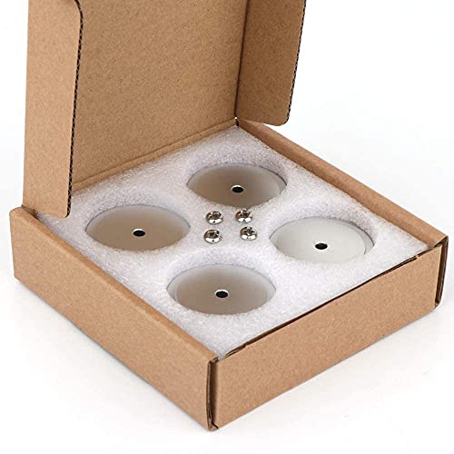 4Pcs Audio Isolation Feet Load 400KG Anti Vibration Pads 40 * 20mm(Silver) | Aluminum Hifi Isolation Footer with Threaded Screw&Adhesive fit Speaker/amplifier/turntable/subwoofer/Record Player/Equipment - color: Sliver