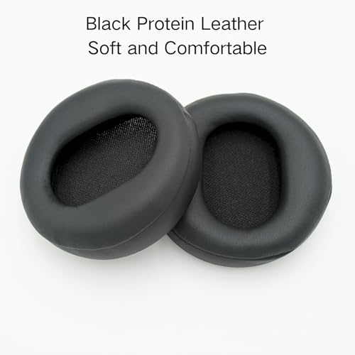 Ear Pads Replacement - Compatible with Microsoft Surface GEN I&II Headphone | Protein Leather Ear Cushions Cups, Breathable Mesh Cover with Mounting Clips (Black) - color: Black