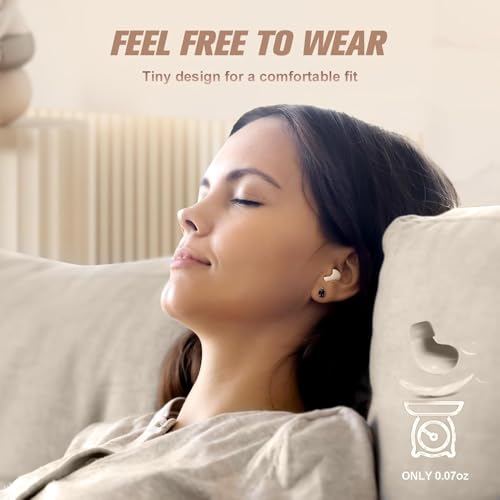 AE100A Wireless Bluetooth Earbuds for Small Ears, Invisible Mini Ear Buds with Ergonomic Design, 4 Hours Playtime, Waterproof, Beige