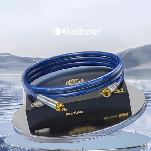Silver Plated Shielded Audio Cables for RCA Devices, Male to Male Signal Audio Cable Compatible with RCA Interface.as Amplifier,Subwoofer,Sapphire Blue 3.2FT/1M - size: 3.2FT/1M