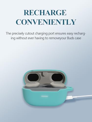 Case for JBL Endurance Race TWS True Wireless Sports Earbuds, WUNIAK Soft Silicone Protective Portable Scratch Shock Resistant Shell with Cleaner Kit & Carabiner & Lanyard ,Mint Green - color: Mint green