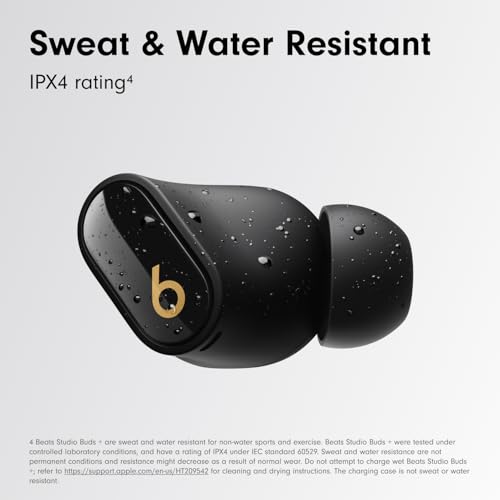 Beats Studio Buds + - Black / Gold with AppleCare+ (2 Years) - color: Black/Gold, style: With AppleCare+