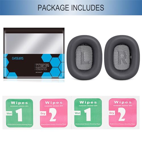 GEVO Upgraded Ear Cushions Replacement Earpads for AirPods Max 1 & 2 Headphones, Protein Leather Ear Pads Ear Covers Cups with Memory Foam and Magnet for AirPods Max 1 & 2 (Space Gray) - color: Space Gray