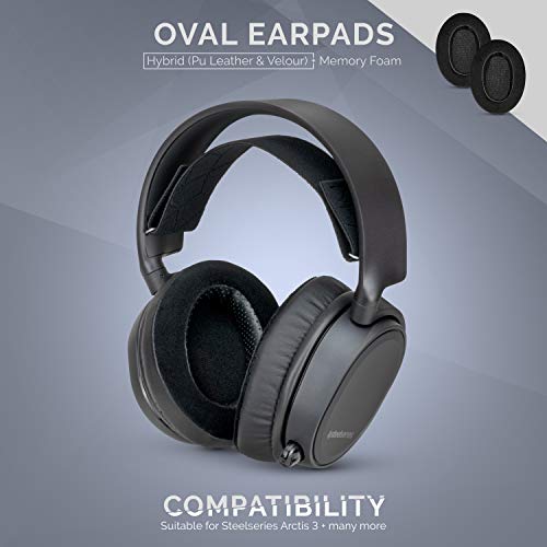Brainwavz Hybrid Memory Foam Earpad - Black PU/Velour - Suitable for Large Over The Ear Headphones - AKG, HifiMan, ATH, Philips, Fostex - color: Hybrid Oval
