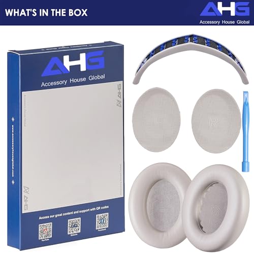 AHG Accessory House Global QC Ultra Replacement Ear pad and Headband Pad Kit Cushion Compatible with Bose QuietComfort Ultra Wireless Headphones (Sandstone). Easy DIY Installation + Great Comfort
