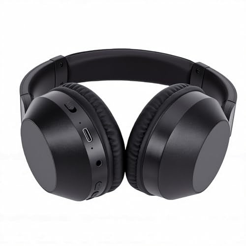 PUSOKEI Wired Over Ear Headphones, Studio Monitor 40mm Driver Audio Headset with 6.35mm/3.5mm Jack, 90 Swivel DJ Headphones for Recording Mixing Podcast Guitar Piano PC
