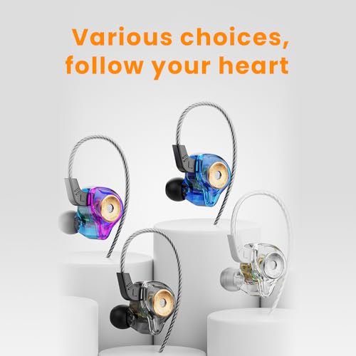 Piluyaa QKZ AK6 Ultra Wired Gaming Earbuds in-Ear Monitors Headphones MIC - color: White