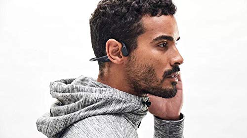 Aftershokz Aeropex (Rebranded as Shokz OpenRun) - Open-Ear Bluetooth Bone Conduction Sport Headphones - Sweat Resistant Wireless Earphones for Workouts and Running - Built-in Mic