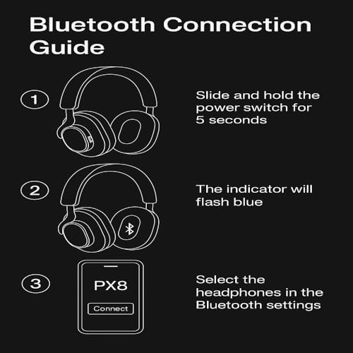 Bowers & Wilkins Px8 Over-Ear Wireless Headphones, Black, Nappa Leather - color: Black