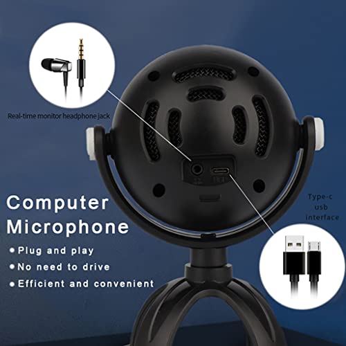 Chatting Microphone Headphone USB Port Streaming Mic Game Vocal Record Application Mic Used as Speaker Player Recorder
