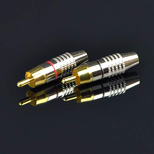 CNCESS Waterproof RCA Male to Male Cable, 2-Pack (6 Inches) - size: 6 IN
