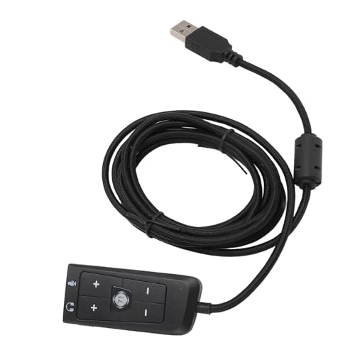 USB Audio Converter, Plug and Play with Microphone Support and Volume Control, Aux Adapter for Gaming PC Laptop Travel Office Use
