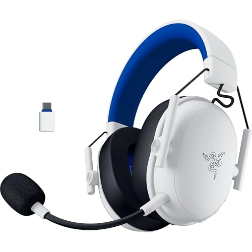 Razer BlackShark V3 X HyperSpeed Wireless PS5 Gaming Headset, White | 50mm Drivers, Cardioid Mic, 2.4 GHz, Bluetooth, Works with PC, Mac, Nintendo Switch, Smartphone, 70 Hr Battery - color: White, style: PS5