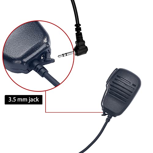 Motorola APX 6000 Microphone, APX 4000 7000 8000 Speaker Mic/Microphone Compatible with Motorola Walkie Talkie,XPR 7550e 7550 6550 Radios Shoulder Lapel Mic【with 3.5mm Audio Jack】