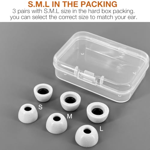 Replacement Memory Foam Eartips for Nothing & CMF Earbuds,3 Pairs