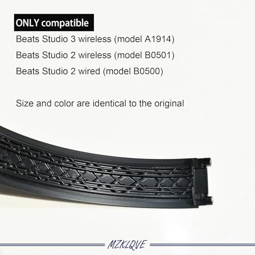 Studio 3 Headband - Replacement Parts for Beats Studio3, Studio 2 Wired/Wireless Headphones (Black Red) - color: Black Red