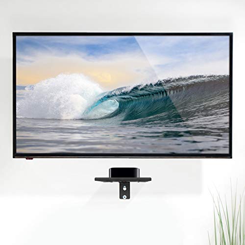 Mount-It! Floating TV Shelf – Dual Wall or TV Mountable AV Shelf – for Cable Boxes, Streaming Devices & Consoles – Steel with Vents & Safety Lip – Easy Installation – Space-Saving Design (6.6 lbs)