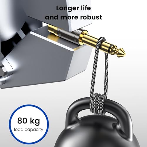 MOSWAG RCA to 1/4 Inch Audio Adapter, 6.35mm Mono Plug Male to RCA Female Connectors,Compatible with Home Theater Equipment, Guitar, Headphones, Instruments,Gold Plated 6 Pack - size: 6 Pack