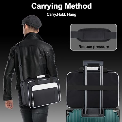 GDNasist Carrying Case Compatible with PS5/PS5 Pro/PS5 Slim, White - color: White