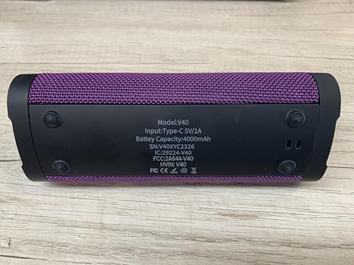Vanzon Bluetooth Speakers V40 Portable Wireless Speaker V5.0 with 24W Loud Stereo Sound, TWS, 24H Playtime & IPX7 Waterproof, Suitable for Travel, Home&Outdoors,Hij-Purple - color: Purple