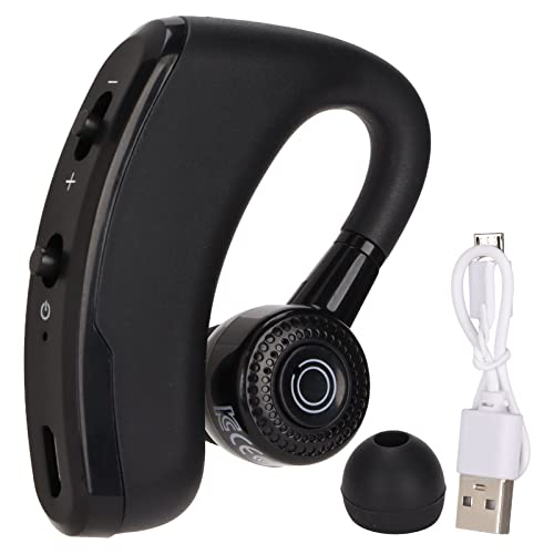 V9 Bluetooth Earpiece, Single Ear Hook Earphone, 14 Hours Talktime, Noise Cancelling Bluetooth Headset for Sports Driving Business