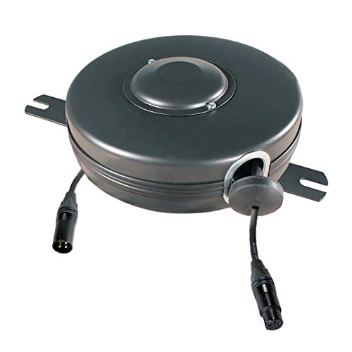 19 ft. Retractable Female XLR Cable Reel - Black