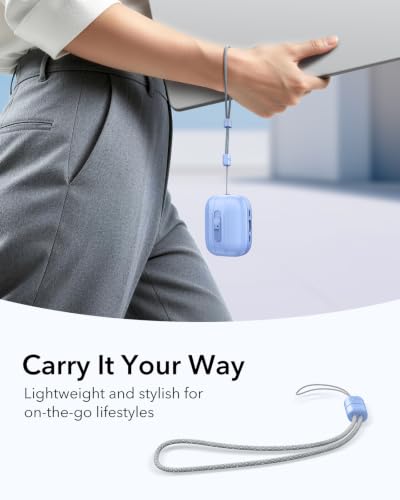 ESR for AirPods Pro 3 Case (2025), Compatible with MagSafe, Light Blue | Compatible with AirPods Pro 3 (USB-C Cable), Magnetic Lid, Full Drop Protection Cover with Lanyard - color: Light Blue, size: AirPods Pro 3 Case