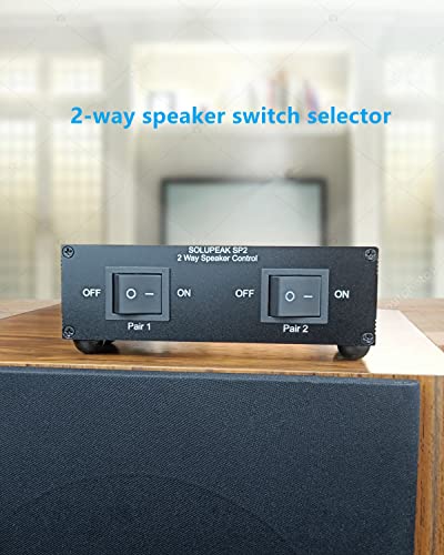 SP2 2 Zone Speaker Selector Switch Box, Passive Audio switcher