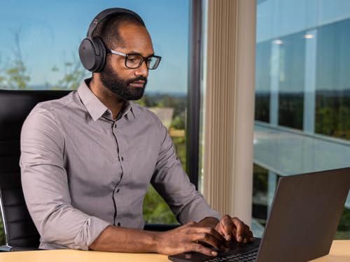 Monoprice Wireless Over Ear Headphones - Active Noise Cancelling (ANC) Bluetooth 5.0, Extended Playtime, Qualcomm aptX Audio, 40mm Drivers, Black