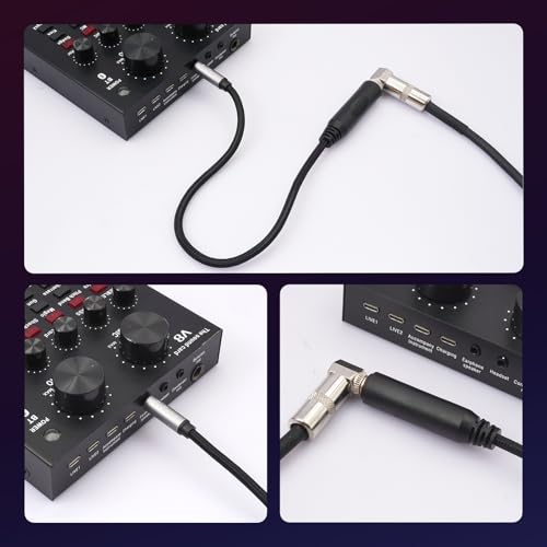 1/4" to 3.5mm Headphone Extension Cable - 6.35mm Quarter inch to1/8 Fmale Stereo Jack Audio Adapter for Amplifiers, Speaker, Guitar Amp,Home Theater, Mixing Console (0.3m/2PACK) - size: 6.35F-3.5M-2PACK