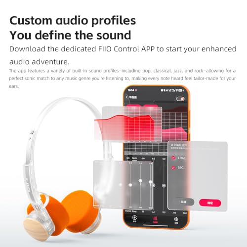 FiiO EH11 Retro On-Ear Bluetooth Headphones, LDAC Hi-Res Wireless, Lightweight 92g, 30H Playtime, Dual Device Connection, App EQ & Gaming Mode, Built-in Mic, Off-White - color: Off-white
