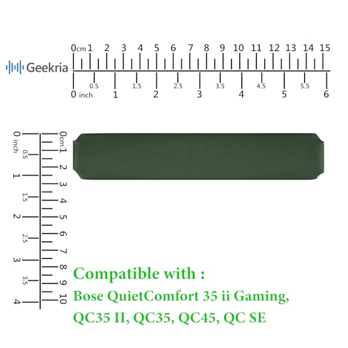 Geekria Headband Pad Compatible with Bose QuietComfort 35 ii Gaming, QC35II/ QC35/ QC45/ QCSE Headphones, Replacement Band Repair Part (Green) - color: Green