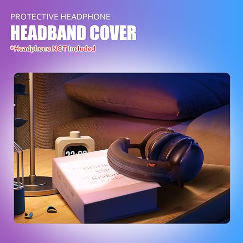 T1 T5 Headband Cover Compatible with beyerdynamic T1 2nd 3rd/ T5 2nd 3rd Headphones Thicker Sports Fabric Replacement Headphone Headband Cushion Pad Cover Headband Protector (Black)