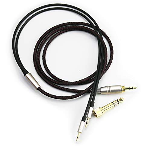 NewFantasia Dual 2.5mm to 3.5mm & 6.3mm Adapter Replacement Cable Compatible with Monolith M1060, M1060C, M565, M565 Headphones 2meters/6.6ft - size: 6.6 ft