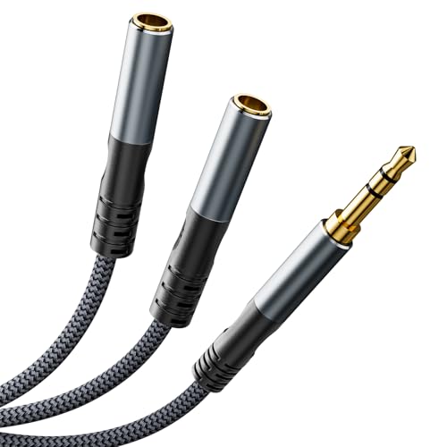 Headphone Splitter 3.5mm 1 Male to 2 Female Adapter, 1.6FT - size: 0.5 meter