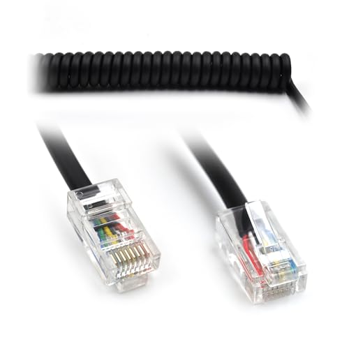 2-Pack HM-133V 8-Pin Mic for Icom ID-800H ID-880H IC-2200H IC-2800H | Thick PU Coiled Cord, Wide PTT Button, RJ45 8-Pin Modular Plug, Clear Audio for Ham Radio & Heavy Duty Use
