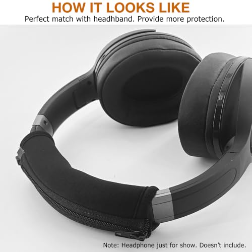 Replacement Headband Cover for Skullcandy Heaphones,with Zipper | Compatible with Skullcandy Crusher Evo / Crusher ANC/ Crusher ANC 2 / Hesh 3 / Hesh Evo / Hesh ANC / Venue Headphones