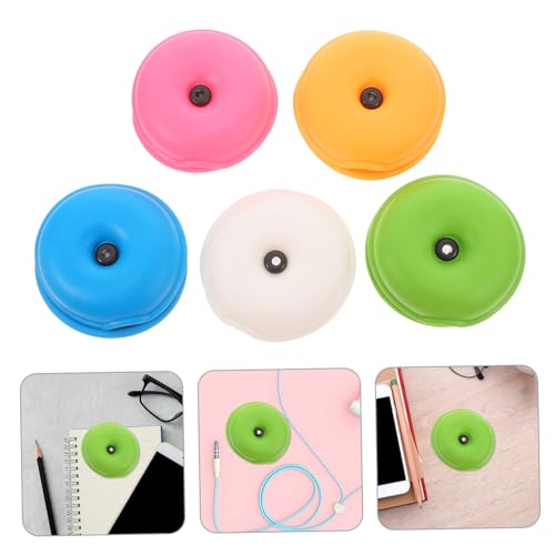 Uonlytech 5pcs Creative Sea Turtle Cable Organizer Earphone Winders for Tidy Desk Travel Lightweight for Usb Audio